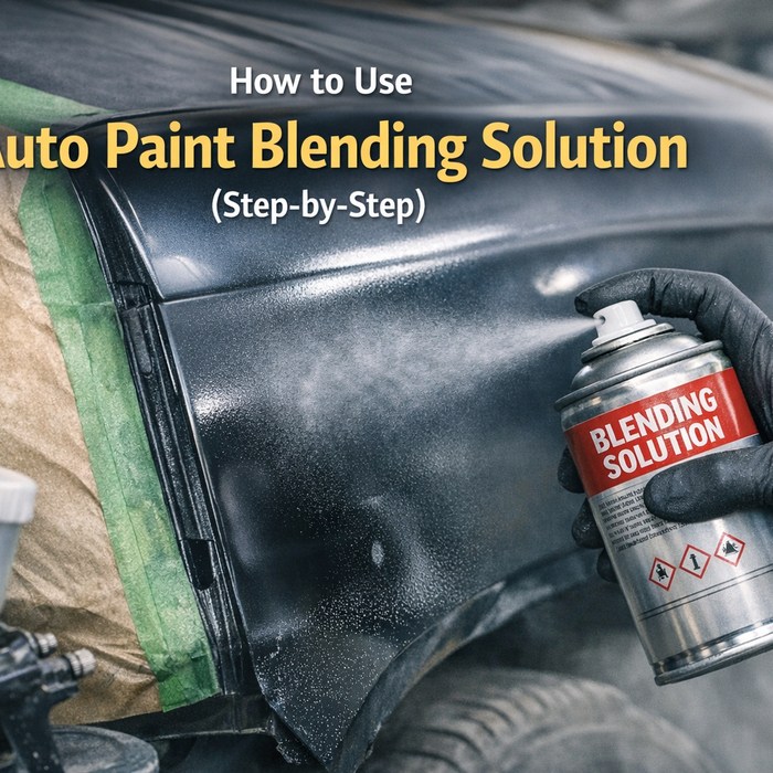 How to use auto paint blending solution on car clear coat repair