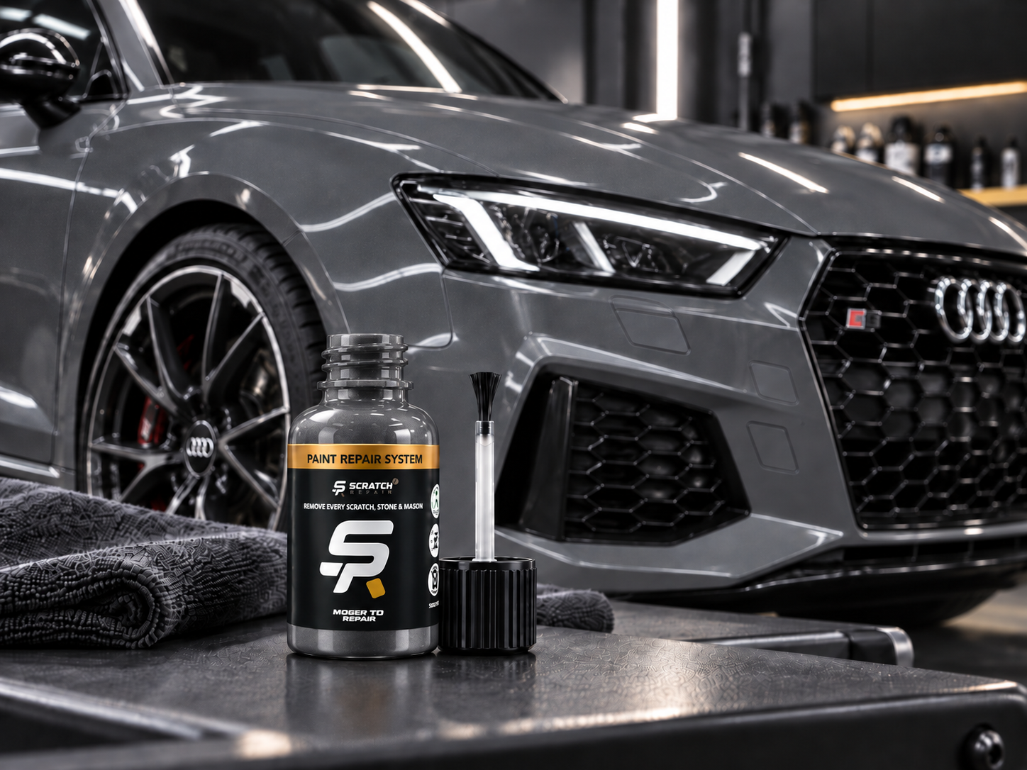 Audi Daytona Grey Pearl LZ7S touch up paint guide