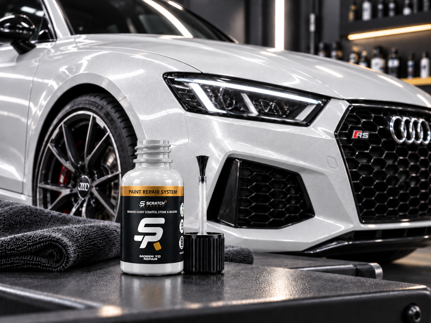 Audi Glacier White Metallic LS9R paint colour and Scratch Repair touch up paint guide