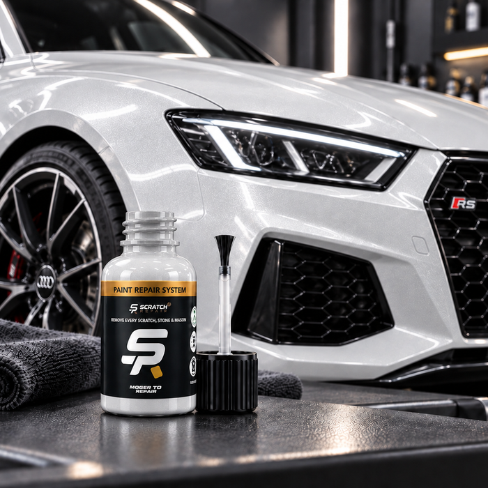 Audi Glacier White Metallic LS9R paint colour and Scratch Repair touch up paint guide