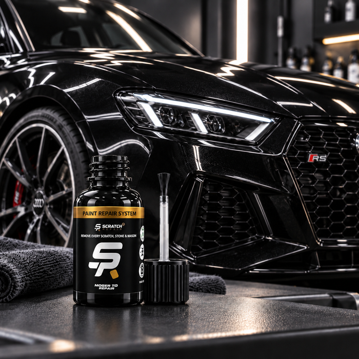 Audi Mythos Black Metallic LY9T paint colour and Scratch Repair touch up paint guide