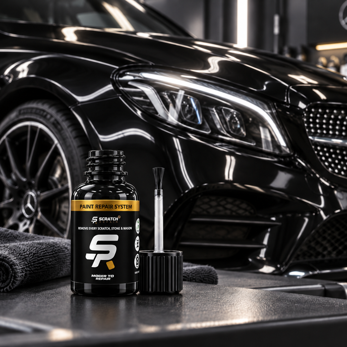 Mercedes Obsidian Black 197 touch up paint guide