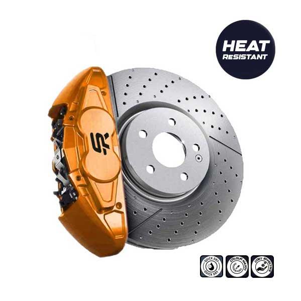 Orange Brake Caliper Heat Resistant Paint - Scratch Repair