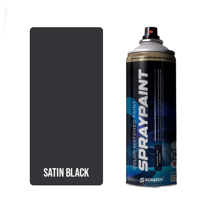Satin Black Bumper and Exterior Plastic Paint – 400ml Aerosol Spray | Scratch Repair