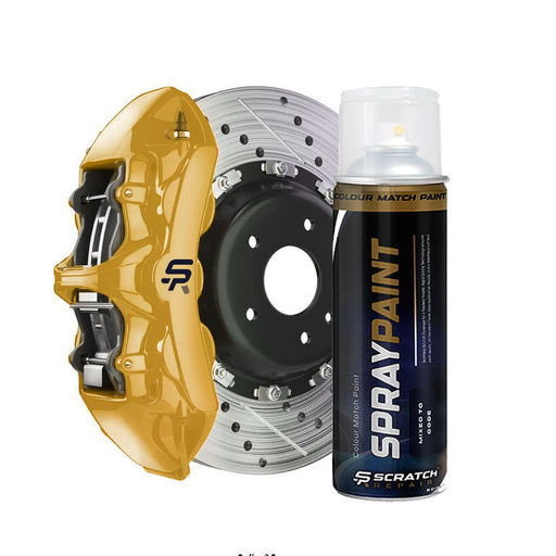 Gold Brake Caliper paint –  High Temperature Aerosol Spray paint –  by Scratch Repair