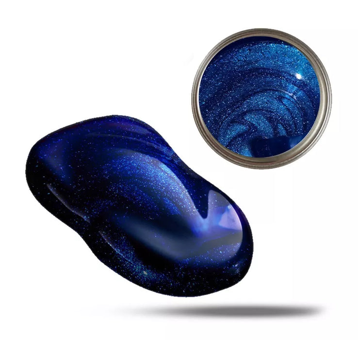 Cosmic Shift Blue: Heat-Resistant Color-Changing Paint